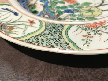 A Chinese famille verte dish with Johanneum mark, ex-coll. August the Strong, Kangxi