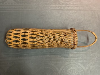 Eleven Japanese bamboo ikebana baskets including three signed examples, Meiji/Showa, 19/20th C.