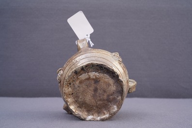 A rare German stoneware pointed nose jug, Raeren, 1st half 16th C.