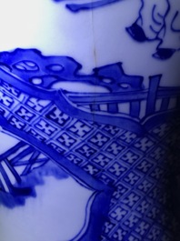A Chinese blue and white 'immortals' vase, Kangxi