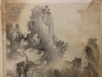 Dong Bangda (China, 1699-1769), attributed: album with eight landscapes, ink on paper