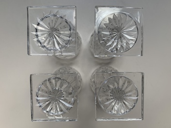Een lot van 50 kristallen Val-Saint-Lambert glazen, 20e eeuw
