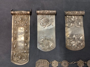 Een collectie divers Chinees zilver, 19/20e eeuw