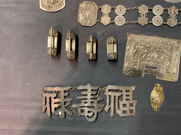 Une collection vari&eacute;e en argent, Chine, 19/20&egrave;me