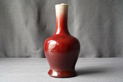 A Chinese 'langyao' red-glazed vase, 19th C.