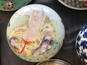 Ten various Chinese porcelain covers, 18th C. and later