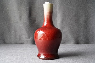 A Chinese 'langyao' red-glazed vase, 19th C.