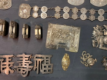 Une collection vari&eacute;e en argent, Chine, 19/20&egrave;me