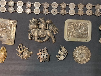 Een collectie divers Chinees zilver, 19/20e eeuw