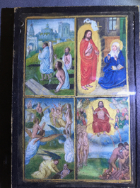 Two Flemish illuminated miniatures, 16th C.