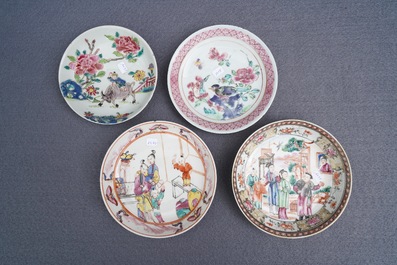 A fine collection of Chinese blue and white and famille rose porcelain wares, Kangxi/Qianlong