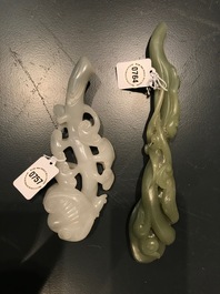 Un mod&egrave;le d'un sceptre en jade vert, Chine, 19/20&egrave;me