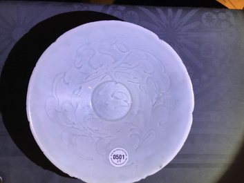 Neuf pi&egrave;ces en porcelaine de Chine qingbai, Song