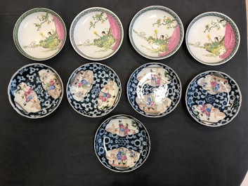 Une collection de 23 tasses et 33 soucoupes en porcelaine de Chine et de Japon, 18/19&egrave;me