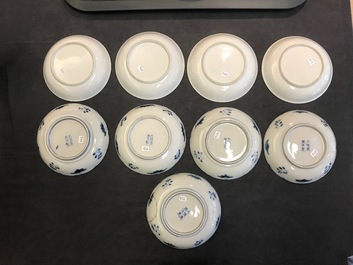 A collection of 23 cups and 33 saucers in Chinese and Japanese porcelain, 18/19th C.