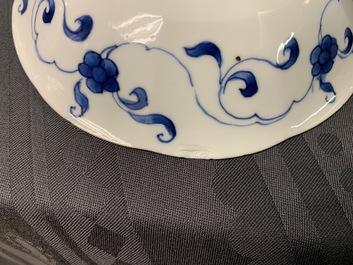 A varied collection of Chinese blue and white wares, Kangxi