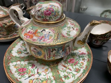 A large collection of Chinese Canton famille rose wares, 19th C.