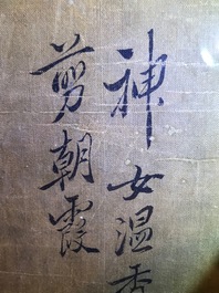 Yun Shouping (1633&ndash;1690): Branches fleuries, encre et couleur sur papier, 17&egrave;me