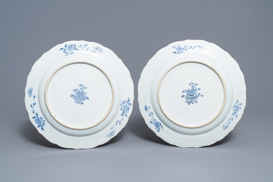 A 119-piece Chinese blue and white 'Romance of the Western chamber' dinner service, Qianlong