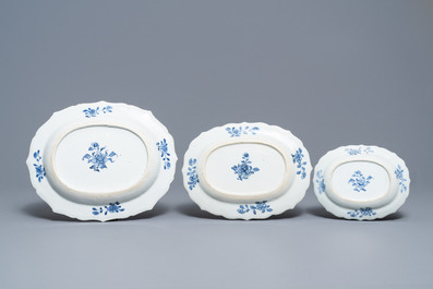 A 119-piece Chinese blue and white 'Romance of the Western chamber' dinner service, Qianlong