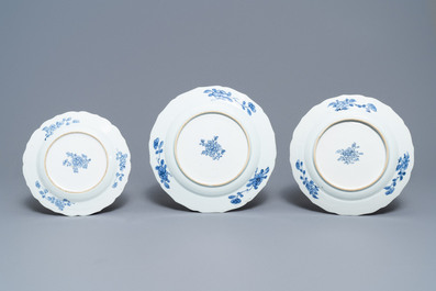 A 119-piece Chinese blue and white 'Romance of the Western chamber' dinner service, Qianlong