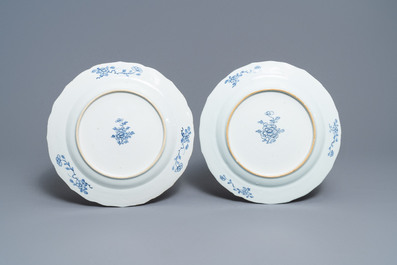 A 119-piece Chinese blue and white 'Romance of the Western chamber' dinner service, Qianlong