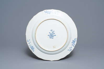 A 119-piece Chinese blue and white 'Romance of the Western chamber' dinner service, Qianlong