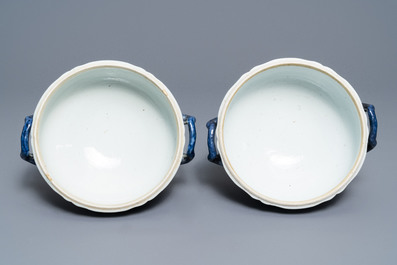 A 119-piece Chinese blue and white 'Romance of the Western chamber' dinner service, Qianlong