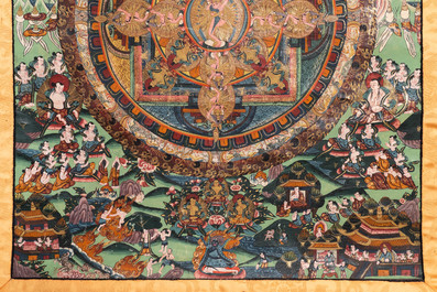 A collection of five thangkas, Tibet, 19/20th C.