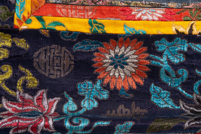 Een collectie van vijf thangkas, Tibet, 19/20e eeuw