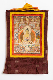 A collection of five thangkas, Tibet, 19/20th C.