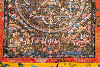 A collection of five thangkas, Tibet, 19/20th C.