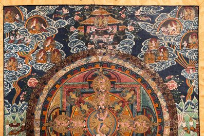 A collection of five thangkas, Tibet, 19/20th C.