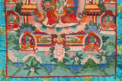 A collection of five thangkas, Tibet, 19/20th C.