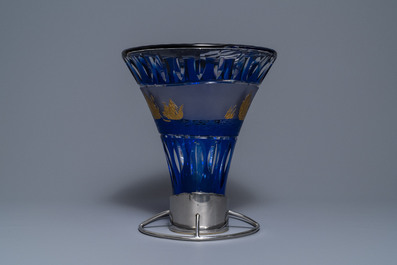 Frans van Praet (Belgium, 1937) for Val Saint Lambert: a crystal stool for the 1992 Seville expo