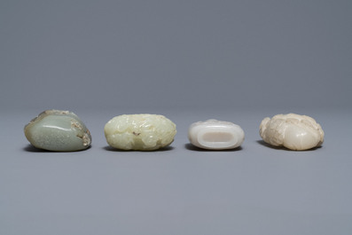 Quatre tabati&egrave;res en jade, Chine, 19/20&egrave;me