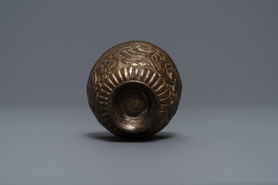 Five bronze votive Buddhist objects, Tibet and Nepal, 18/19th C.