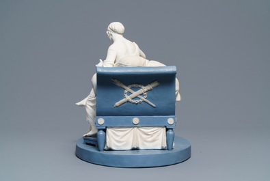 A biscuit group inscribed 'L'insomnie', S&egrave;vres, France, early 19th C.