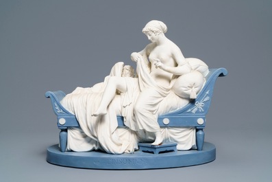 A biscuit group inscribed 'L'insomnie', S&egrave;vres, France, early 19th C.