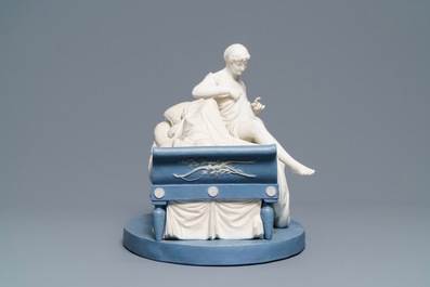 A biscuit group inscribed 'L'insomnie', S&egrave;vres, France, early 19th C.