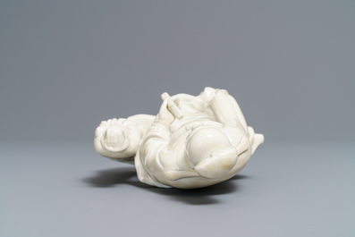 Un groupe en porcelaine blanc de Chine de Dehua figurant Wenchang Wang et Guixing, Kangxi