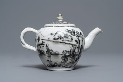 An 11-piece Chinese 'European subject' tea service, Qianlong