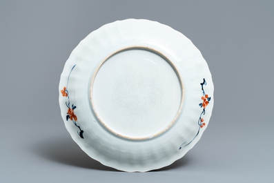 A Chinese famille verte 'Provinces' dish with the arms of Flanders, Kangxi/Yongzheng