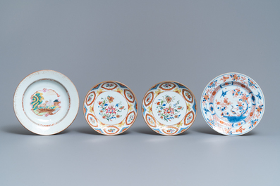 A collection of Chinese blue and white, famille rose and Imari-style porcelain, Kangxi/Qianlong