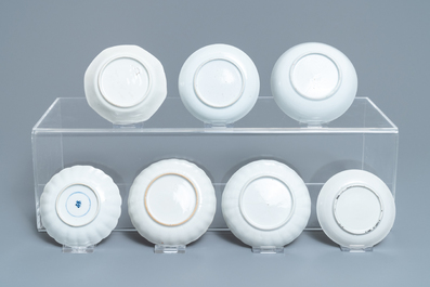 A collection of Chinese famille rose cups and saucers, Yongzheng/Qianlong