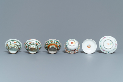 Une collection vari&eacute;e en porcelaine de Chine famille rose et une th&eacute;i&egrave;re en gr&egrave;s de Yixing, 18/19&egrave;me
