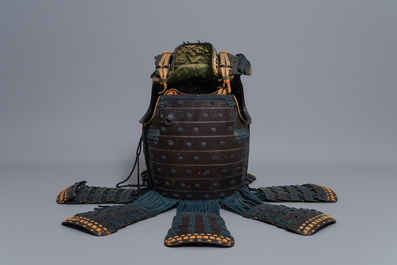 A number of pieces from a Japanese samurai suit of armour, Edo, 18th C.