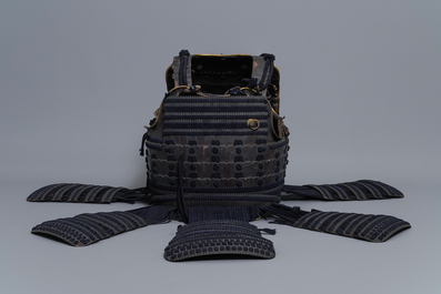 A number of pieces from a Japanese samurai suit of armour, Edo, 18th C.