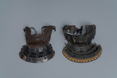 A number of pieces from a Japanese samurai suit of armour, Edo, 18th C.