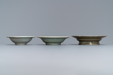 A collection of 15 Chinese celadon- and cream-glazed wares, Song and later